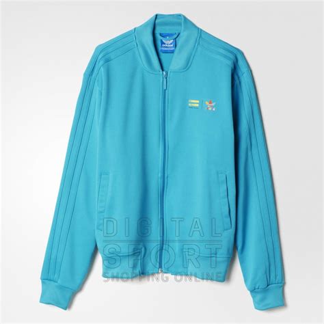 campera adidas celeste